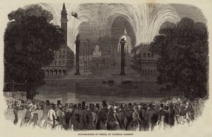 Bildmodell von Venedig in den Vauxhall Gardens (Stich)