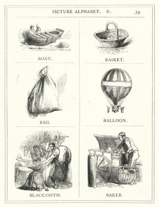 Bilderalphabet, B (Gravur) von English School