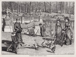 Malerisches London, Kensington Gardens (Gravur) von English School