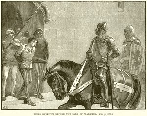 Piers Gaveston vor dem Earl of Warwick von English School