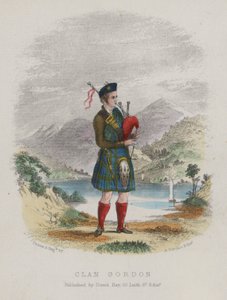 Pfeifer des Clan Gordon, Schottland von English School