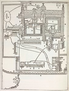 Plan des Benediktinerklosters in Canterbury