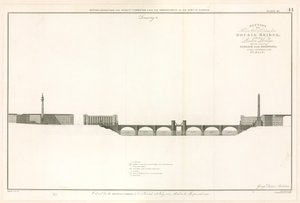 Plan für die London Bridge, die Schiffe durchlassen kann von English School