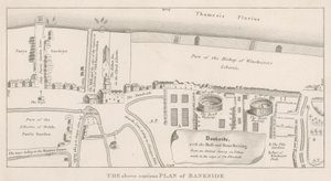 Plan von Bankside, Southwark von English School