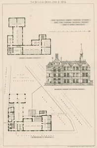 Plan der neuen Schulen, Great Hunter Street Schools, Old Kent Road von English School
