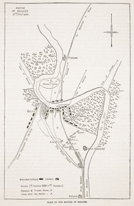 Plan der Schlacht von Meanee, Illustration aus Cassells Illustrierter Geschichte Englands