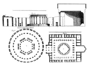 Plan des Tempels von Serapis oder Macellum in Pozzuoli