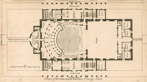 Plan des Theatre Royal, Drury Lane, London von English School