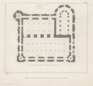Plan des oberen Stockwerks des Weißen Turms von English School