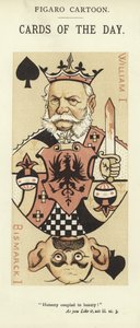 Spielkarte mit Wilhelm I. und Otto von Bismarck