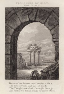 Pflügen von Zion, Micha III, Vers 12 von English School
