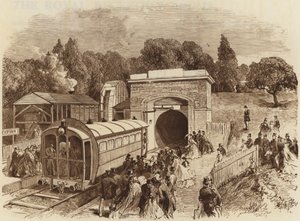 Pneumatische Eisenbahn für Passagiere von English School