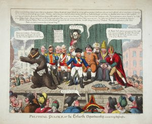 Politische Quacksalber oder die Erfurter Partnerschaft beginnt das Geschäft, veröffentlicht 1808 von English School