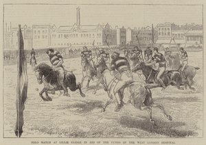 Polo-Match in Lillie Bridge zugunsten der Mittel des West London Hospital (Stich) von English School