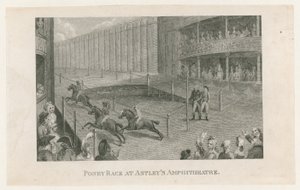 Ponyrennen im Astleys Amphitheater von English School