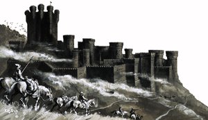 Pontefract Castle in den West Ridings, Yorkshire von English School