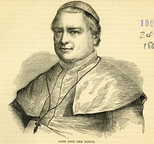 Papst Pius IX. (Gravur) von English School