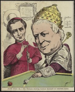 Papst Pius IX. - Seine Heiligkeit zeigt Kardinal Antonelli ein unfehlbares Kanon