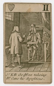Popish Plot Spielkarte von English School