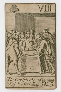 Popish Plot Spielkarte von English School