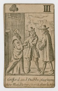 Popish Plot Spielkarte von English School