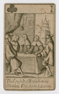 Popish Plot Spielkarte von English School