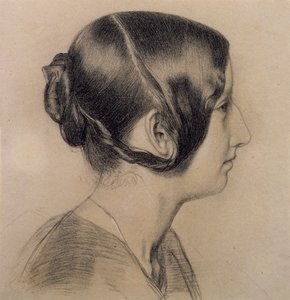 Porträtprofil einer jungen Dame, ca. 1840 von English School
