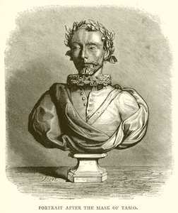 Porträt nach der Maske von Tasso von English School