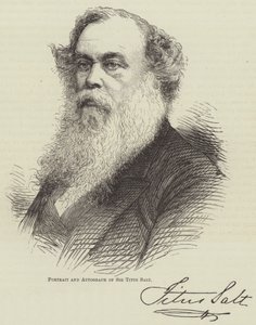 Porträt und Autogramm von Sir Titus Salt von English School