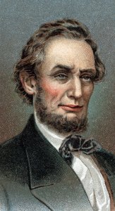 Porträt von Abraham Lincoln - Aus der Serie „Leaders of Men“ von English School