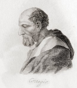 Porträt von Antonio Allegri da Correggio von English School
