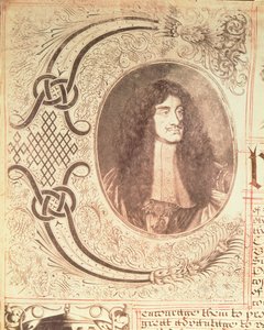 Porträt von Charles II. aus der Charta der Hudson