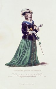 Porträt von Christina, Königin von Schweden (1626-1689) von English School