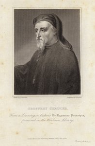 Porträt von Geoffrey Chaucer von English School