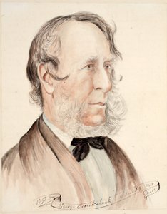 Porträt von George Cruikshank von English School