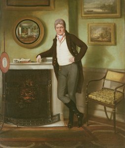 Porträt von George Henckell in seinem Arbeitszimmer, um 1800