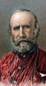 Porträt von Giuseppe Garibaldi (1807-1882) - Aus der Serie „Leaders of Men“ - Chromolithographie - Englische Schule, 20. Jahrhundert