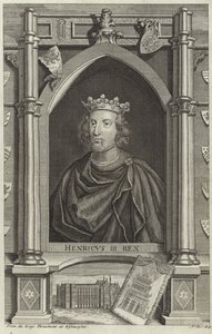 Porträt von Heinrich III. von England von English School