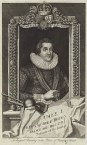 Porträt von Jakob I. von Großbritannien und Irland von English School