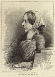 Porträt von Jane Welsh, Ehefrau von Thomas Carlyle von English School
