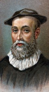 Porträt von John Knox (1514-1572), schottischer Priester, Führer der protestantischen Reformation in Schottland - Aus der Serie „Leaders of Men“ von English School