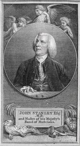 Porträt von John Stanley (1712-86) von English School
