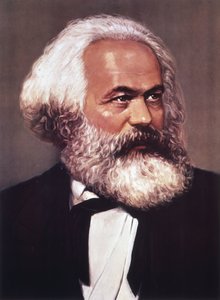 Porträt von Karl Marx von English School