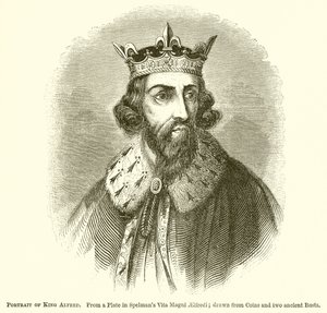 Porträt von König Alfred von English School
