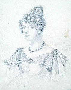 Porträt von M.A.R. von G.B., aus Michael Faradays Sammelalbum von English School