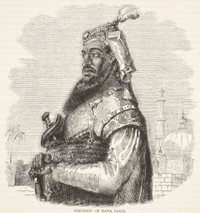 Porträt von Nana Sahib, Illustration aus Cassells Illustrierter Geschichte Englands