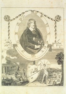 Porträt von Nicholas Culpeper (1616-54), Frontispiz Culpepers English Physician and Complete Herbal, veröffentlicht 1790 von English School