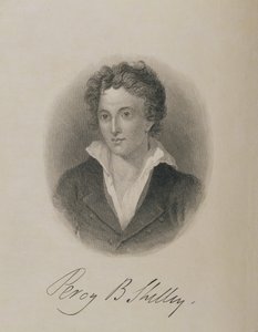 Porträt von Percy Bysshe Shelley (1792-1822) von English School