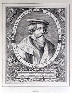 Porträt von Petrus Apianus (1501-52) aus The Narrative and Critical History of America, herausgegeben von Justin Winsor, London, 1886 von English School