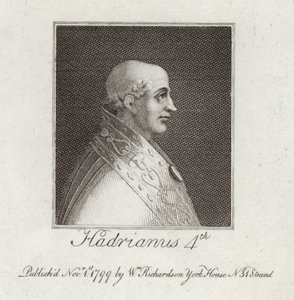 Porträt von Papst Adrian IV. von English School